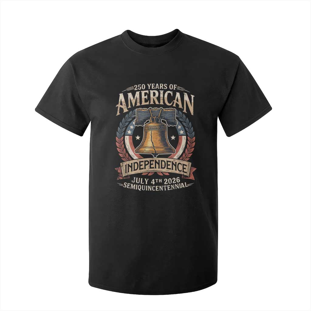 250 years Of America Independence T Shirt For Kid 250th American Anniversary Liberty Bell TS11 Black Print Your Wear