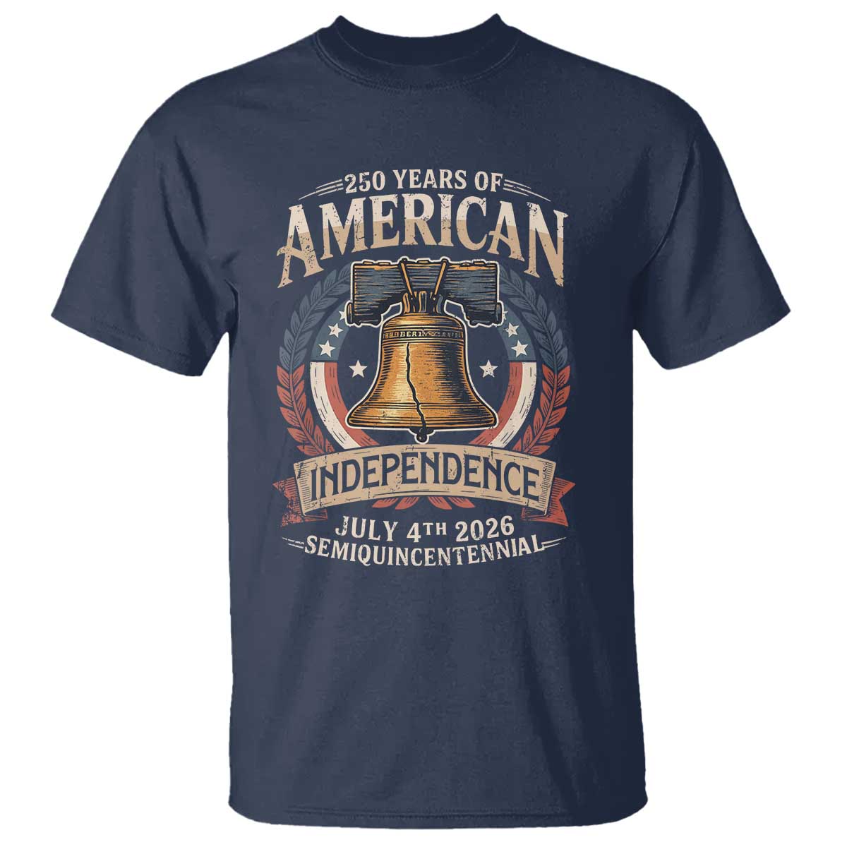 250 years Of America Independence T Shirt 250th American Anniversary Liberty Bell TS11 Navy Print Your Wear
