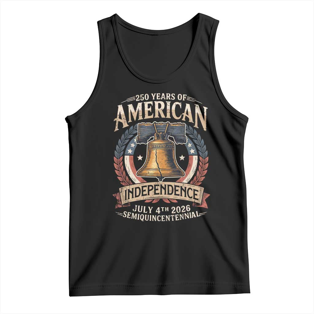 250 years Of America Independence Tank Top 250th American Anniversary Liberty Bell TS11 Black Print Your Wear