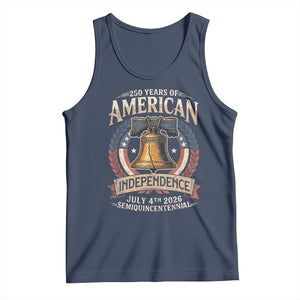 250 years Of America Independence Tank Top 250th American Anniversary Liberty Bell TS11 Navy Print Your Wear