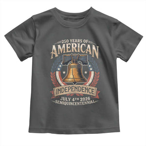 250 years Of America Independence Toddler T Shirt 250th American Anniversary Liberty Bell TS11 Dark Heather Print Your Wear