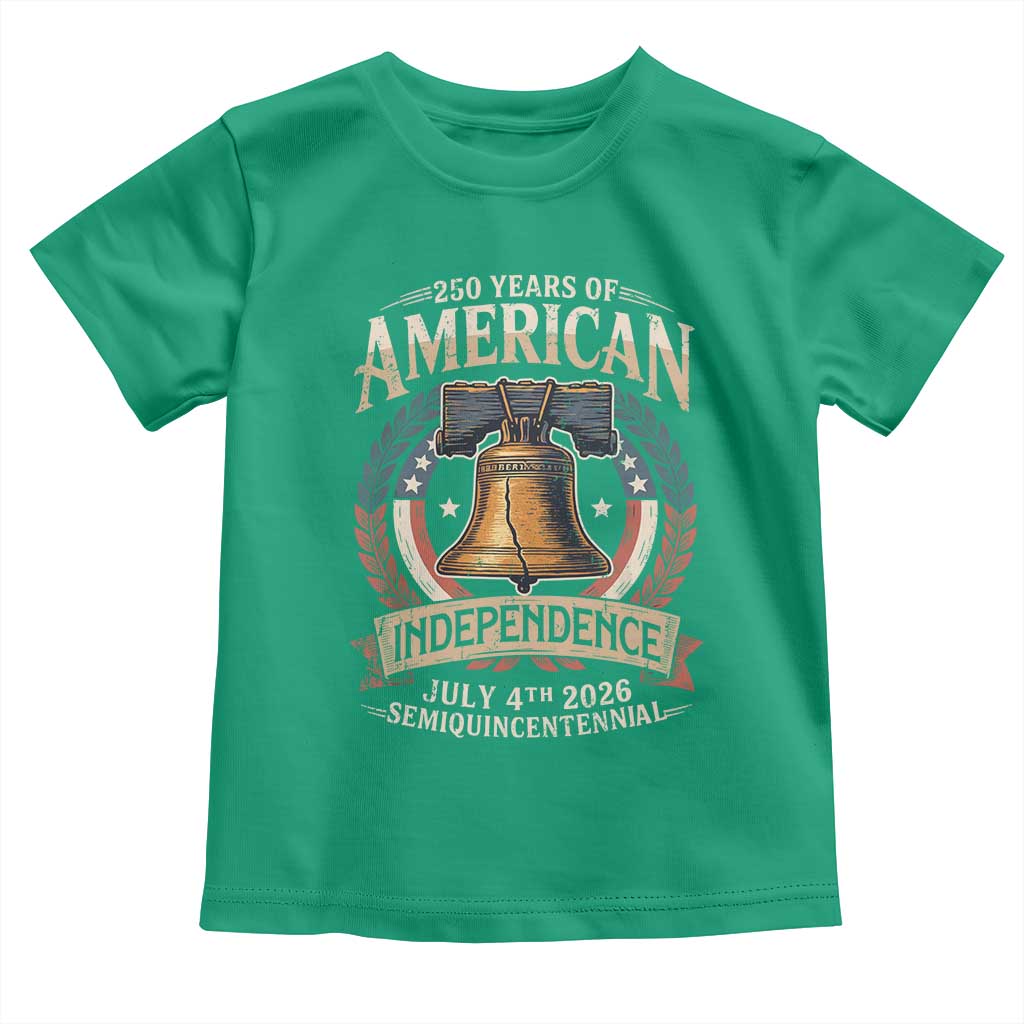 250 years Of America Independence Toddler T Shirt 250th American Anniversary Liberty Bell TS11 Irish Green Print Your Wear