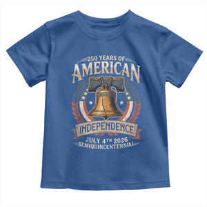 250 years Of America Independence Toddler T Shirt 250th American Anniversary Liberty Bell TS11 Royal Blue Print Your Wear