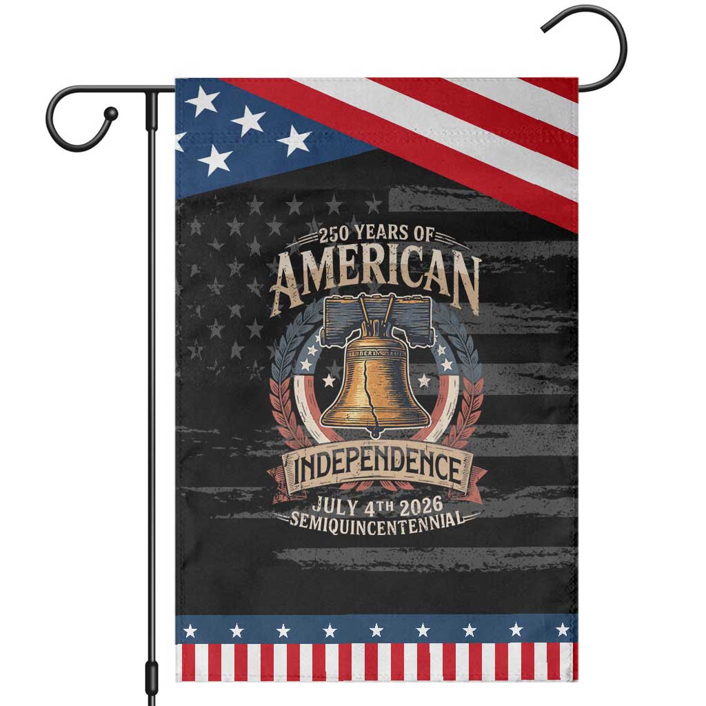 250 years Of America Independence Garden Flag 250th American Anniversary Liberty Bell TS11 Distressed Black Blue Print Your Wear