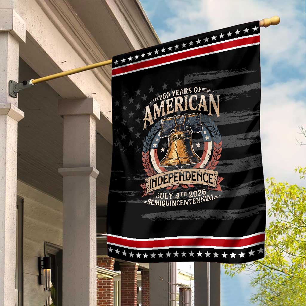250 years Of America Independence Garden Flag 250th American Anniversary Liberty Bell TS11 Distressed Black Red Print Your Wear