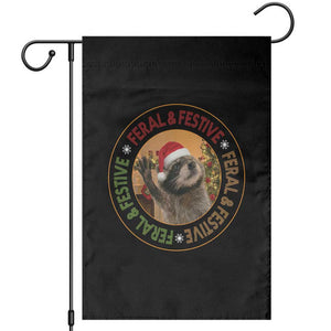 Funny Christmas Pedro The Racoon Garden Flag Feral And Festive Xmas Santa Trash Panda TS11 Black Print Your Wear