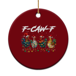 Funny F Caw F Chicken Christmas Ceramic Ornament Xmas Rooster Meme Poultry Farm TS11 1pc Red Print Your Wear