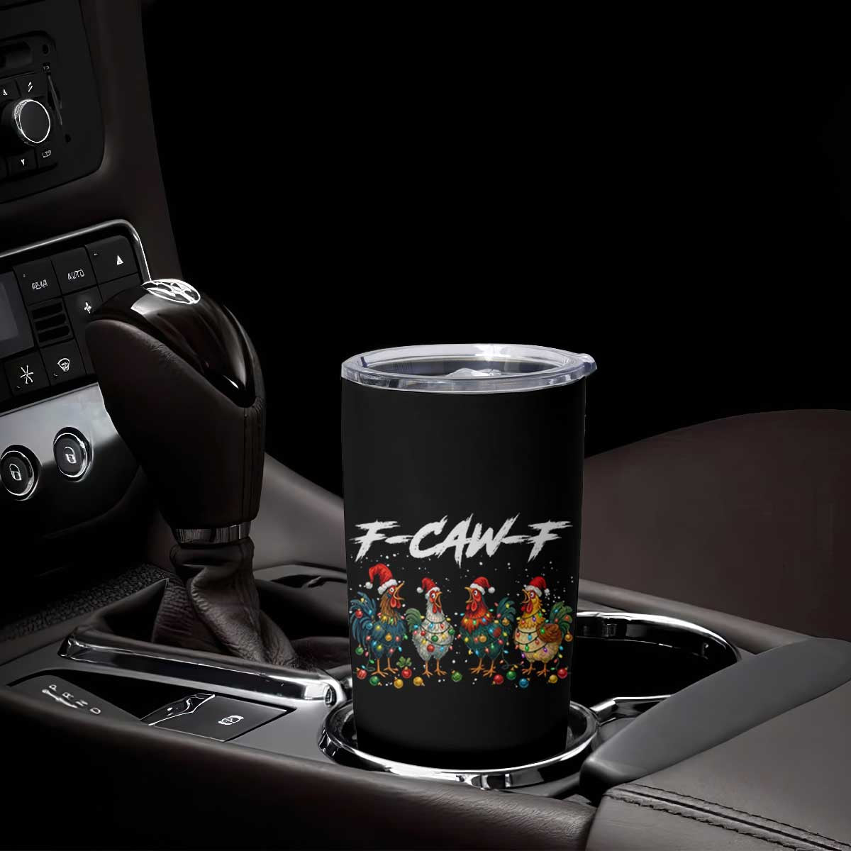 Funny F Caw F Chicken Christmas Tumbler Cup Xmas Rooster Meme Poultry Farm TS11 Print Your Wear