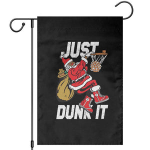 Funny Black Santa Christmas Basketball Garden Flag Just Dunk It Xmas Sport TS11 Black Print Your Wear