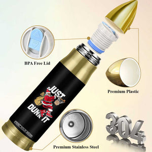 Funny Black Santa Christmas Basketball Bullet Tumbler Just Dunk It Xmas Sport TS11 Print Your Wear