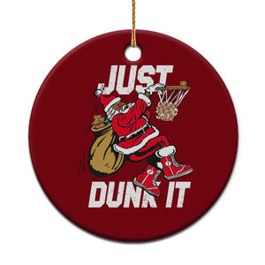 Funny Black Santa Christmas Basketball Ceramic Ornament Just Dunk It Xmas Sport TS11 1pc Red Print Your Wear