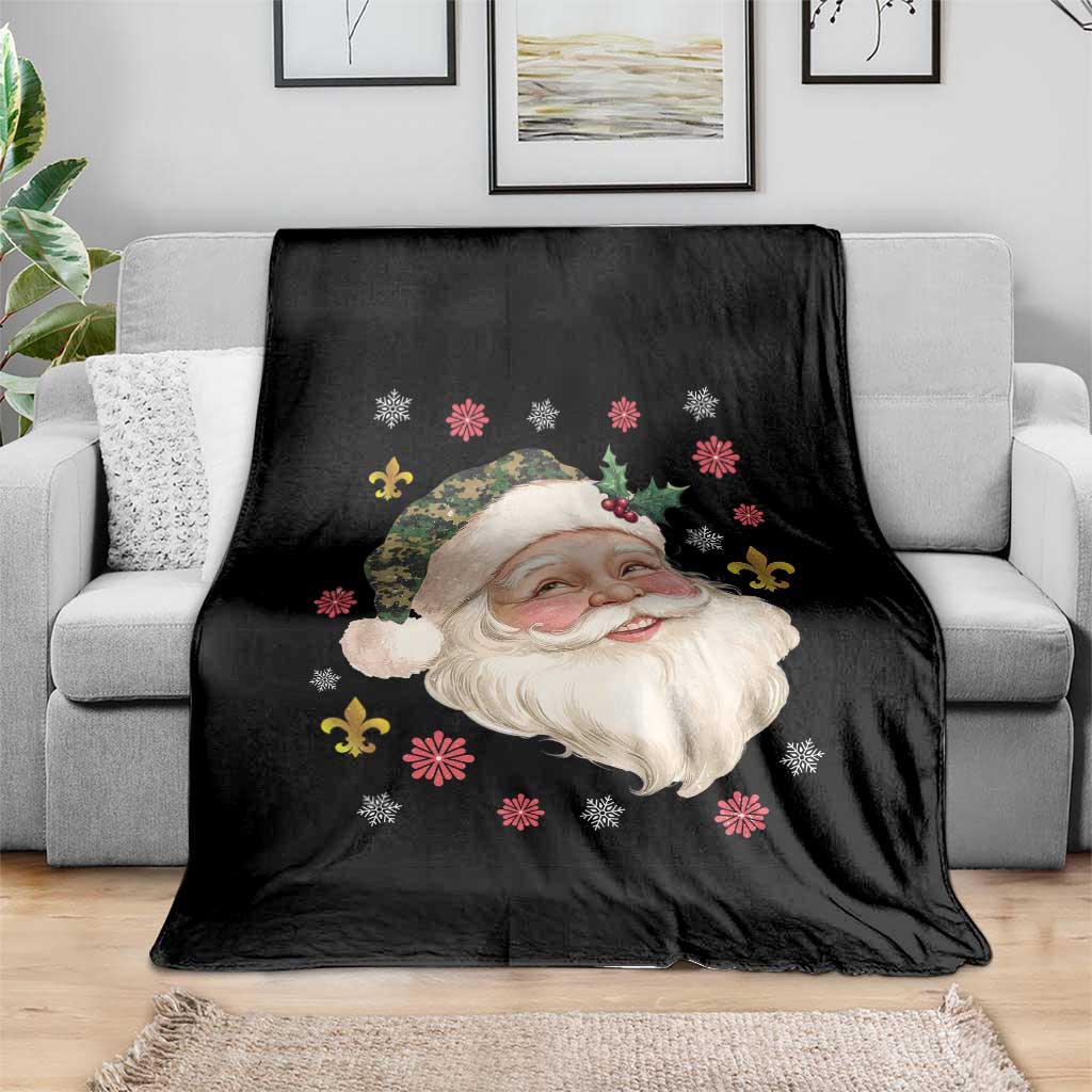 Funny Christmas Cajun Louisiana Santa Papa Noel Throw Blanket TS11 Print Your Wear
