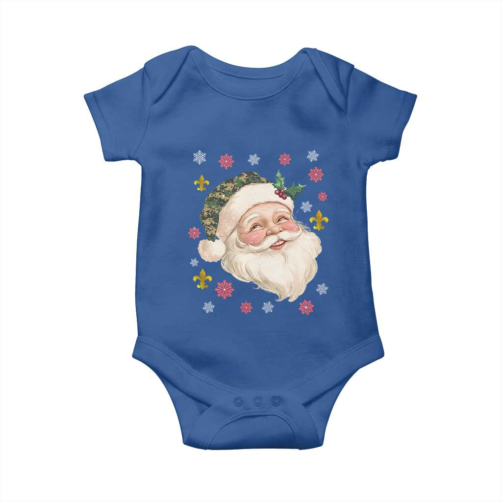 Funny Christmas Cajun Louisiana Santa Papa Noel Baby Onesie TS11 Royal Blue Print Your Wear