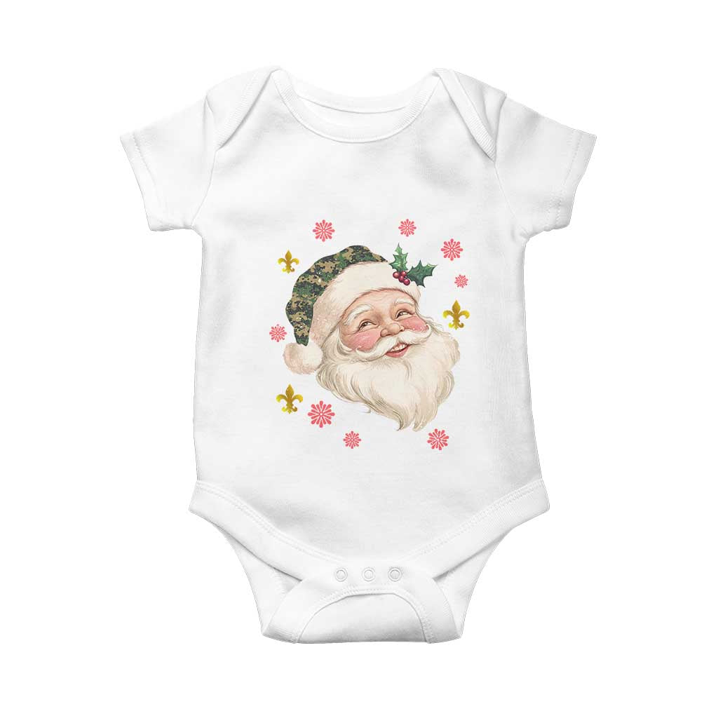 Funny Christmas Cajun Louisiana Santa Papa Noel Baby Onesie TS11 White Print Your Wear