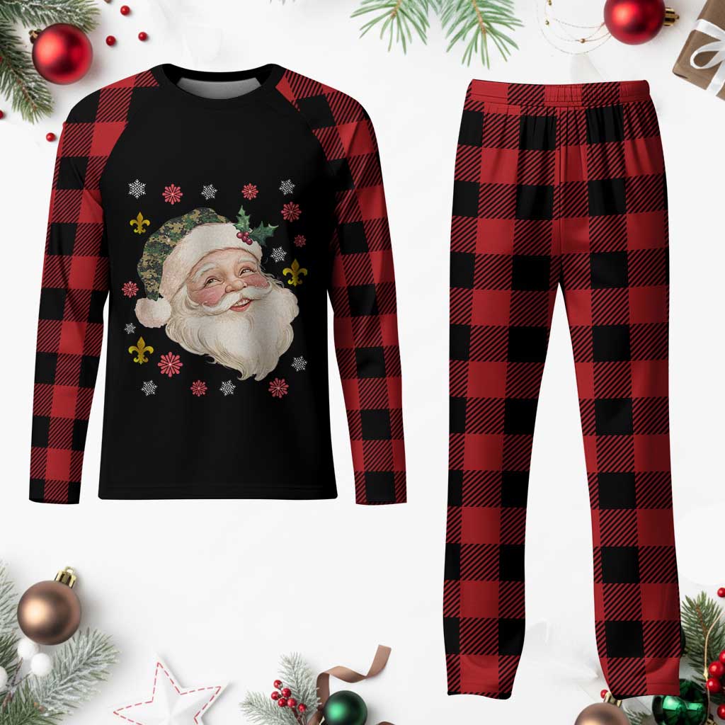 Funny Christmas Cajun Louisiana Santa Papa Noel Plaid Pajama Set TS11 Buffalo Plaid Print Your Wear