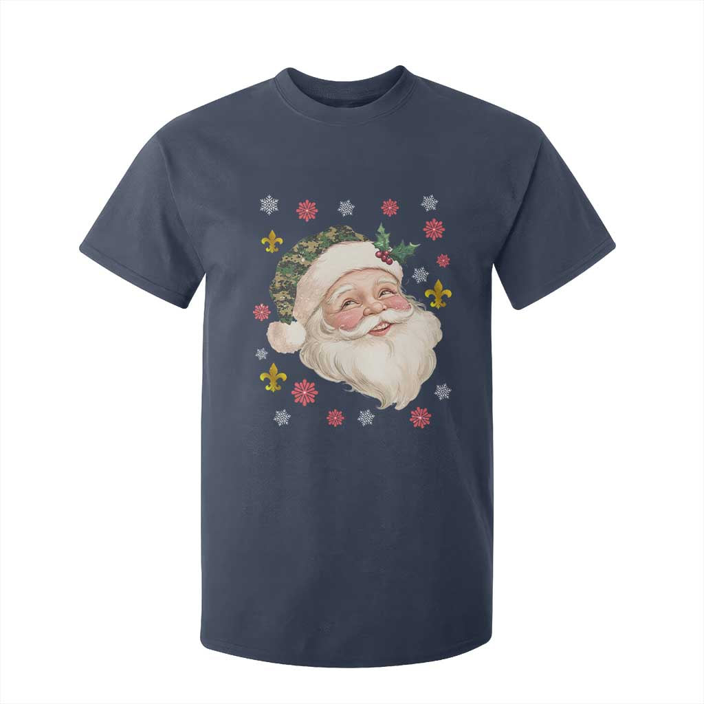 Funny Christmas Cajun Louisiana Santa Papa Noel T Shirt For Kid TS11 Navy Print Your Wear