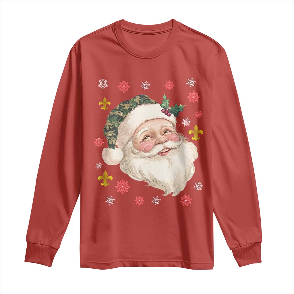 Funny Christmas Cajun Louisiana Santa Papa Noel Long Sleeve Shirt TS11 Red Print Your Wear