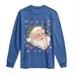 Funny Christmas Cajun Louisiana Santa Papa Noel Long Sleeve Shirt TS11 Royal Blue Print Your Wear