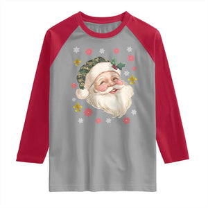 Funny Christmas Cajun Louisiana Santa Papa Noel Raglan Shirt TS11 Sport Gray Red Print Your Wear
