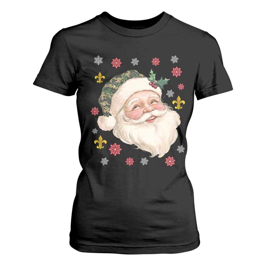Funny Christmas Cajun Louisiana Santa Papa Noel T Shirt For Women TS11 Black Print Your Wear
