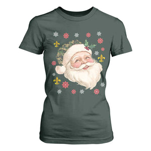Funny Christmas Cajun Louisiana Santa Papa Noel T Shirt For Women TS11 Dark Forest Green Print Your Wear