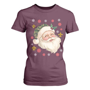 Funny Christmas Cajun Louisiana Santa Papa Noel T Shirt For Women TS11 Maroon Print Your Wear