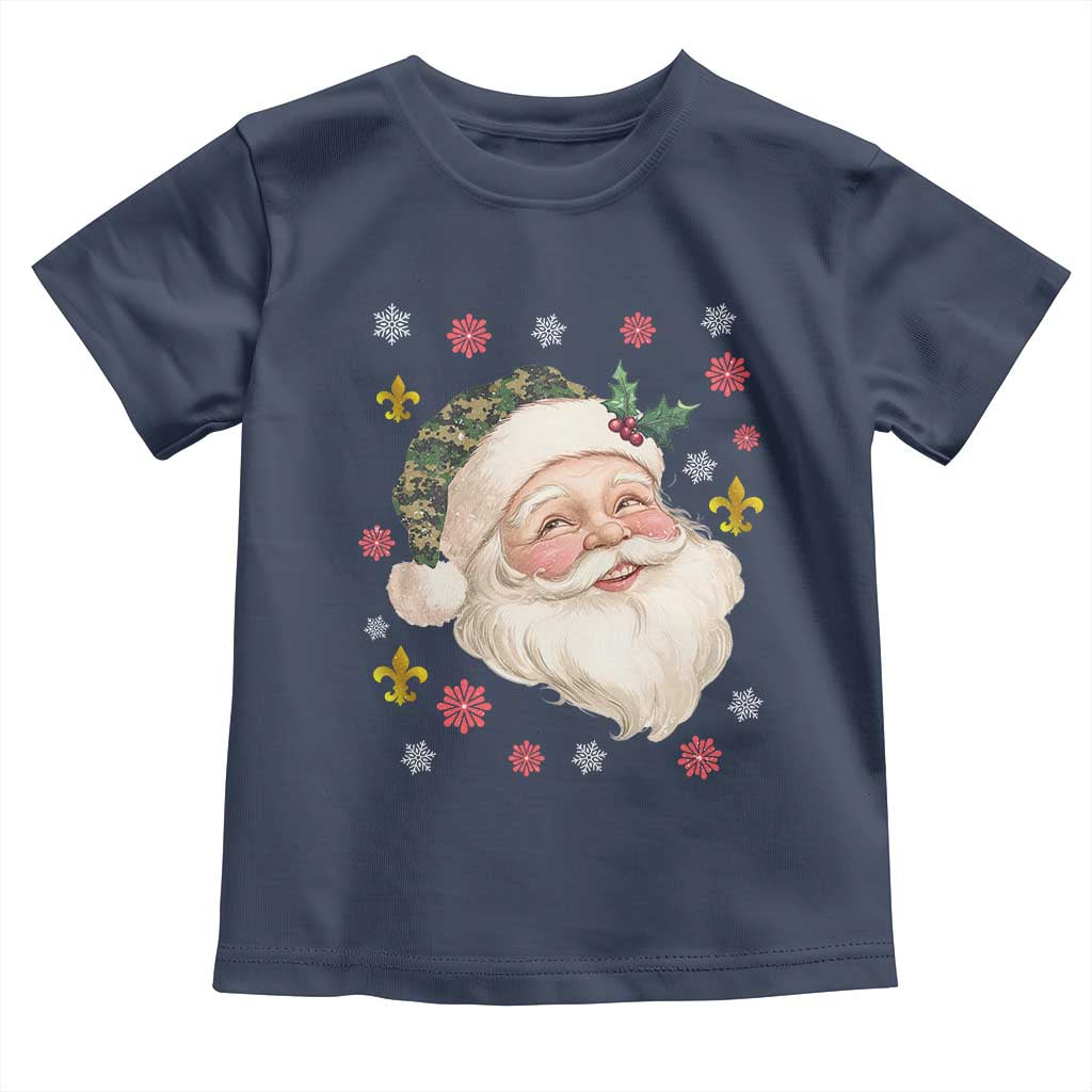 Funny Christmas Cajun Louisiana Santa Papa Noel Toddler T Shirt TS11 Navy Print Your Wear