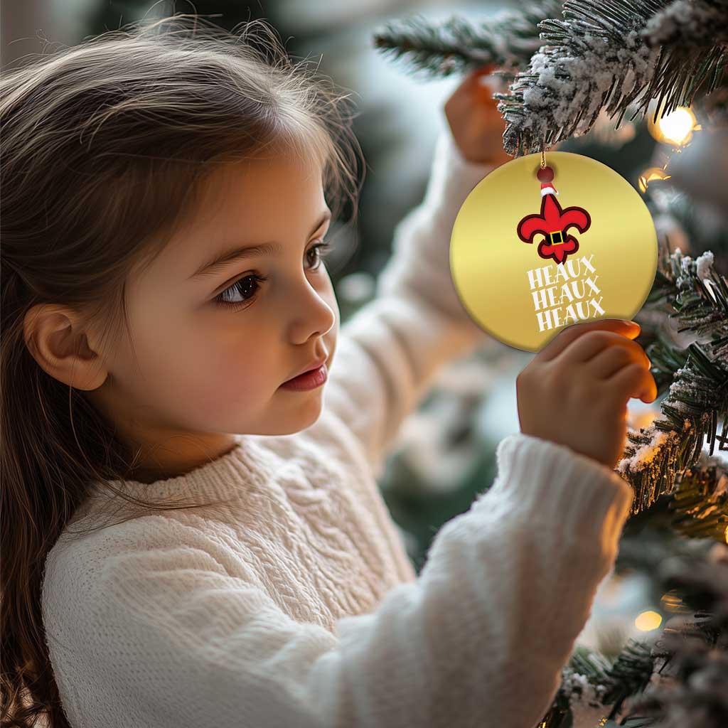 Funny Cajun Louisiana Xmas Christmas Ornament Heaux Heaux Heaux New Orleans Santa Hat TS11 Print Your Wear