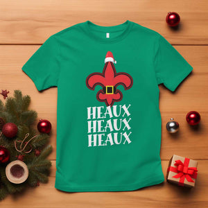 Funny Cajun Louisiana Christmas T Shirt Heaux Heaux Heaux New Orleans Santa Hat TS11 Irish Green Print Your Wear