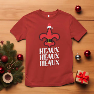 Funny Cajun Louisiana Christmas T Shirt Heaux Heaux Heaux New Orleans Santa Hat TS11 Red Print Your Wear