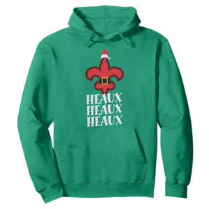 Funny Cajun Louisiana Christmas Hoodie Heaux Heaux Heaux New Orleans Santa Hat TS11 Irish Green Print Your Wear