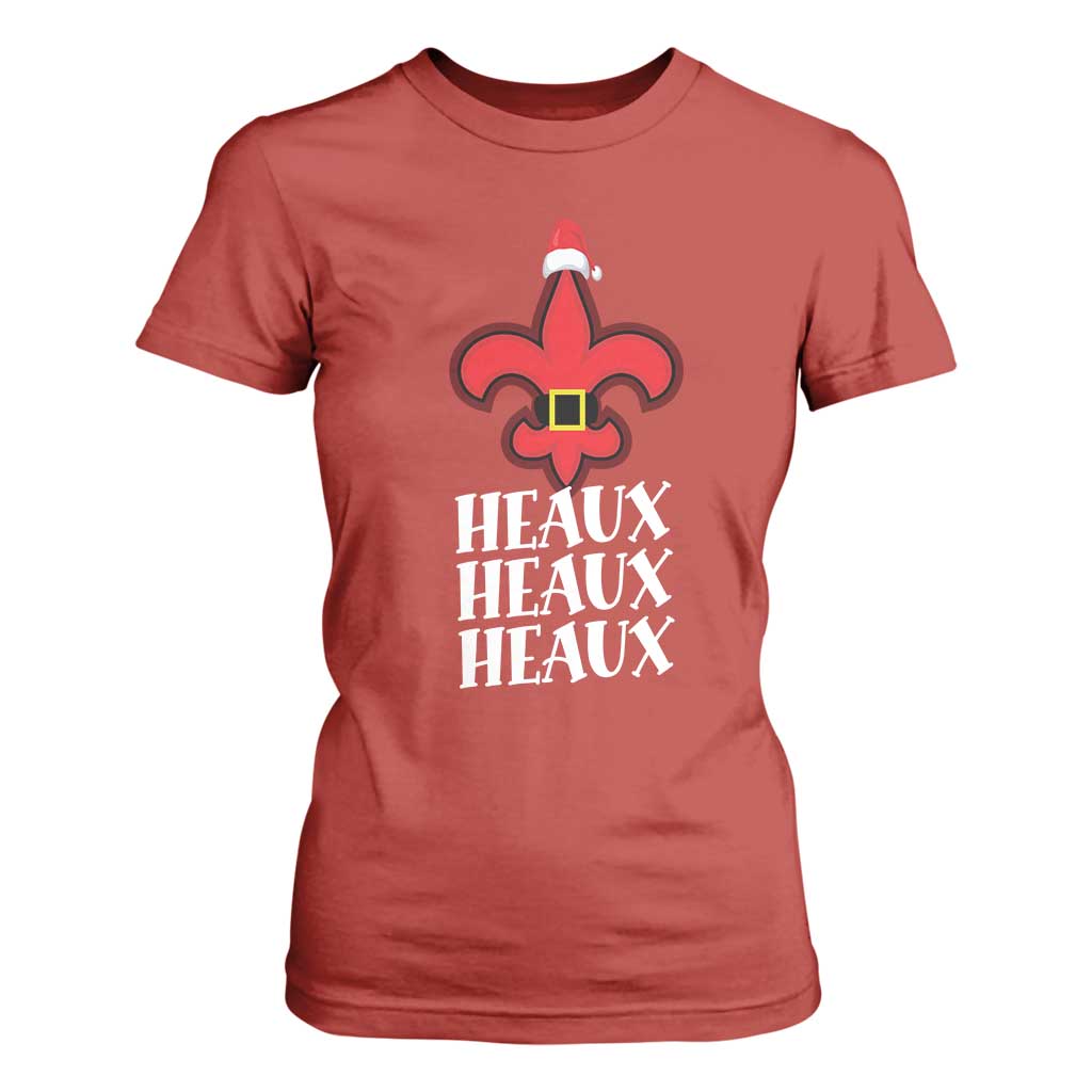 Funny Cajun Louisiana Christmas T Shirt For Women Heaux Heaux Heaux New Orleans Santa Hat TS11 Red Print Your Wear