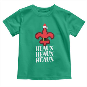 Funny Cajun Louisiana Christmas Toddler T Shirt Heaux Heaux Heaux New Orleans Santa Hat TS11 Irish Green Print Your Wear