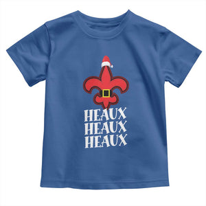 Funny Cajun Louisiana Christmas Toddler T Shirt Heaux Heaux Heaux New Orleans Santa Hat TS11 Royal Blue Print Your Wear