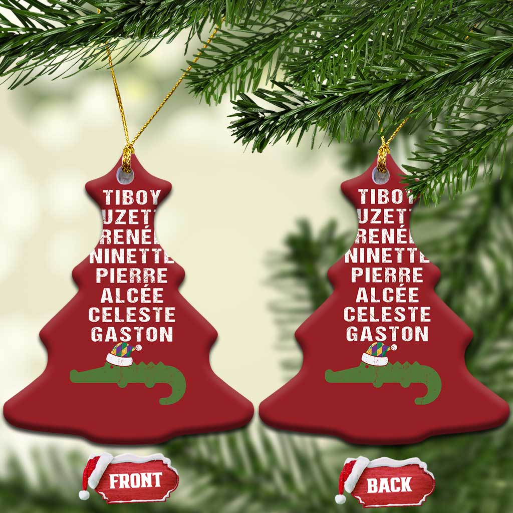 Funny Cajun Louisiana Xmas Christmas Ornament Eight Crocodiles New Orleans Santa TS11 Christmas Tree Red Print Your Wear