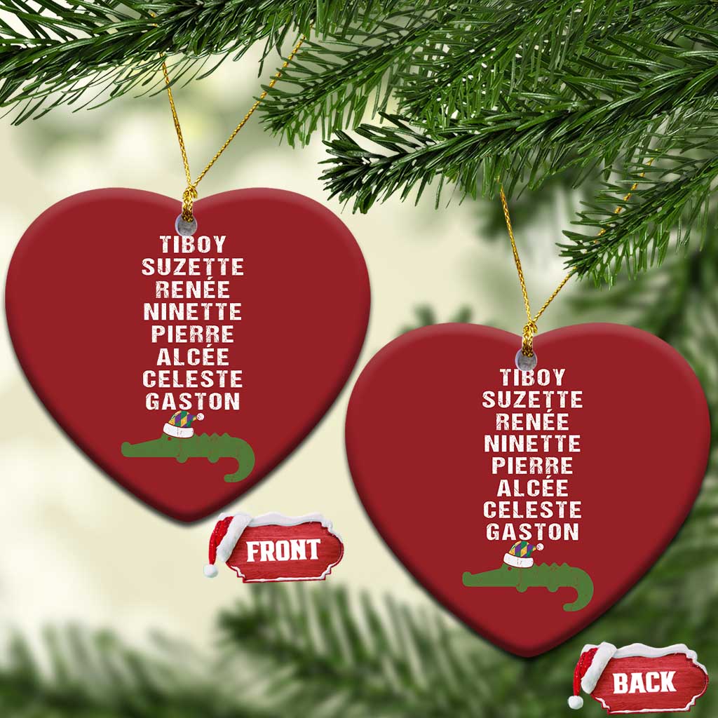 Funny Cajun Louisiana Xmas Christmas Ornament Eight Crocodiles New Orleans Santa TS11 Heart Red Print Your Wear