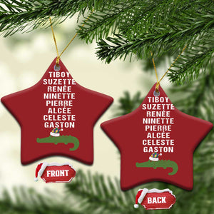 Funny Cajun Louisiana Xmas Christmas Ornament Eight Crocodiles New Orleans Santa TS11 Star Red Print Your Wear