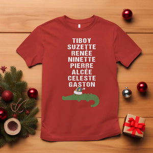 Funny Cajun Louisiana Christmas T Shirt Eight Crocodiles New Orleans Santa TS11 Red Print Your Wear