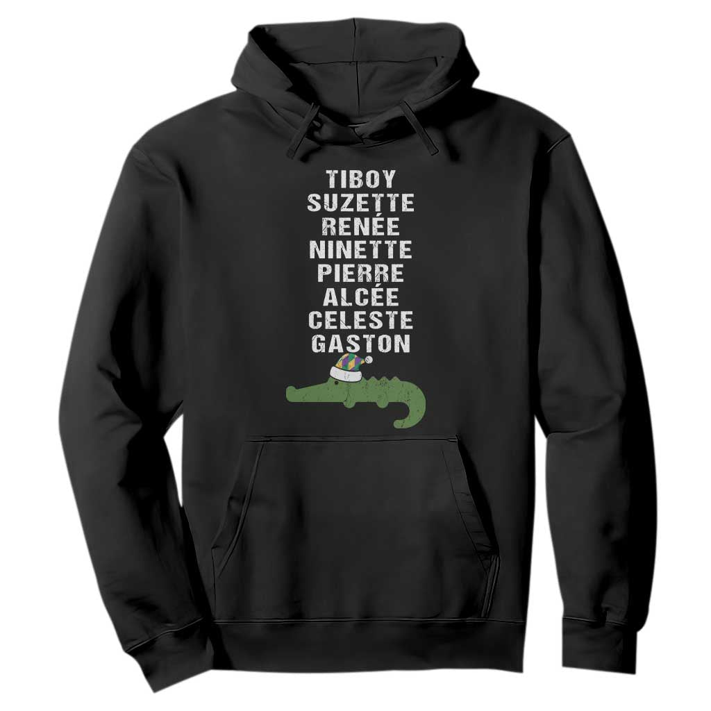 Funny Cajun Louisiana Christmas Hoodie Eight Crocodiles New Orleans Santa TS11 Black Print Your Wear