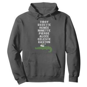 Funny Cajun Louisiana Christmas Hoodie Eight Crocodiles New Orleans Santa TS11 Dark Heather Print Your Wear