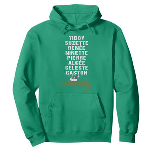 Funny Cajun Louisiana Christmas Hoodie Eight Crocodiles New Orleans Santa TS11 Irish Green Print Your Wear