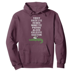 Funny Cajun Louisiana Christmas Hoodie Eight Crocodiles New Orleans Santa TS11 Maroon Print Your Wear