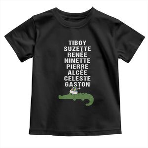 Funny Cajun Louisiana Christmas Toddler T Shirt Eight Crocodiles New Orleans Santa TS11 Black Print Your Wear