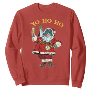 Funny Christmas Pirate Santa Sweatshirt Yo Ho Ho Holiday Xmas Pirate TS11 Red Print Your Wear