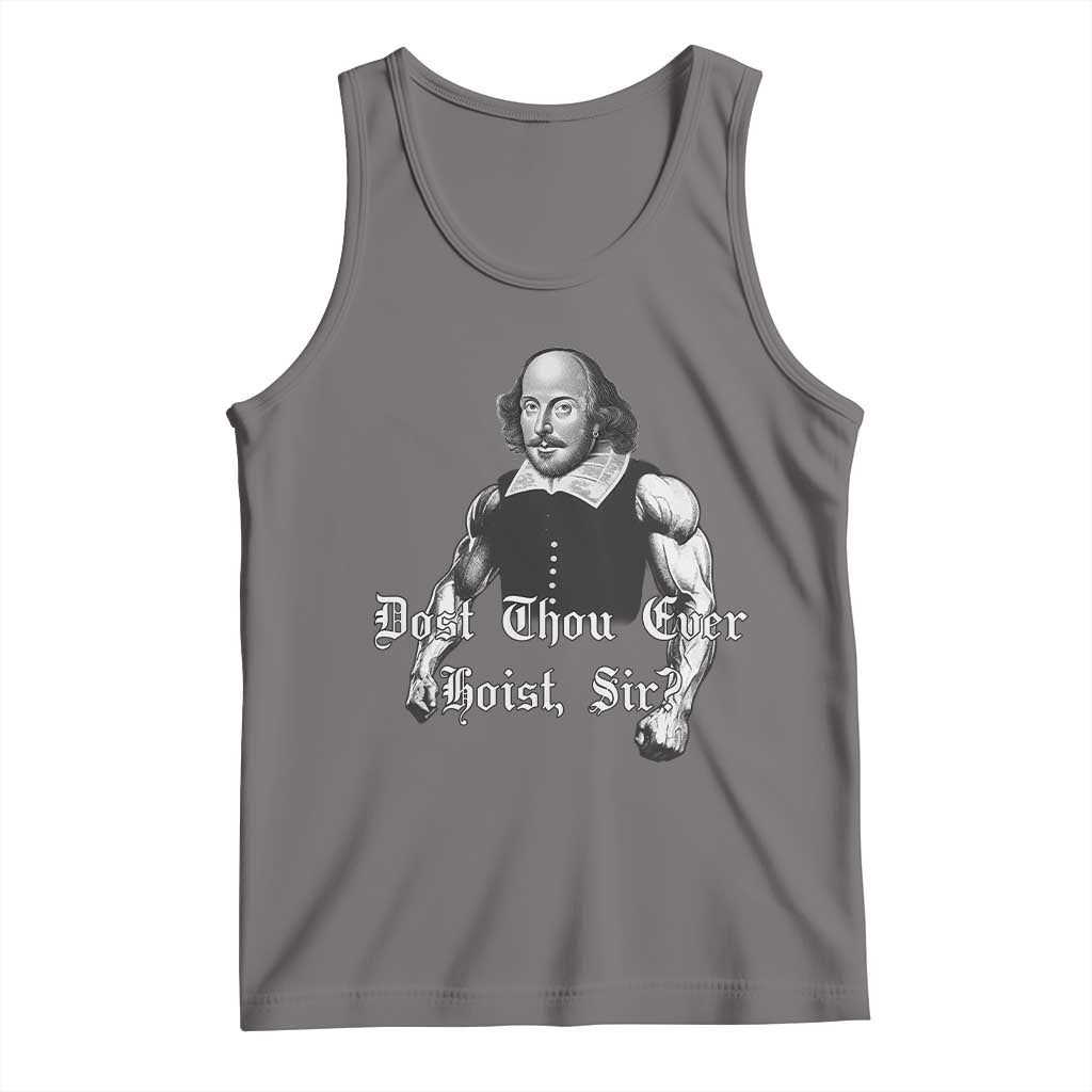 Funny Dost Thou Even Hoist Sir Gym Tank Top TS11 Deep Heather Print Your Wear