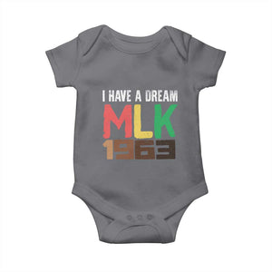 I Have A Dream Martin Luther King Baby Onesie MLK Day 1963 Speech TS11 Charcoal Print Your Wear