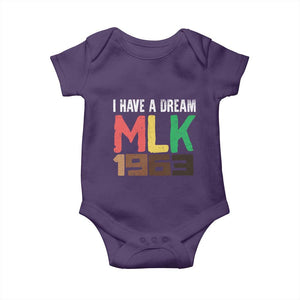 I Have A Dream Martin Luther King Baby Onesie MLK Day 1963 Speech TS11 Purple Print Your Wear