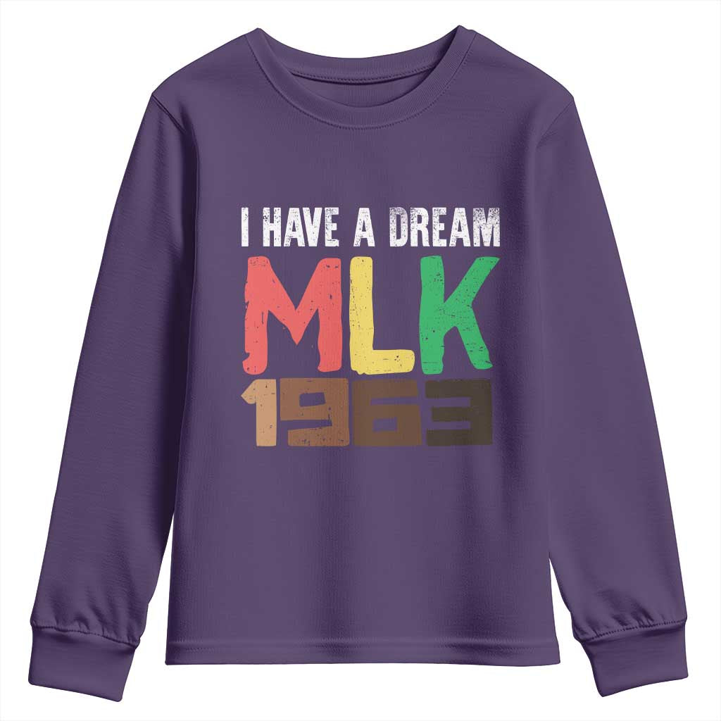 I Have A Dream Martin Luther King Youth Sweatshirt MLK Day 1963 Speech TS11 Purple Print Your Wear