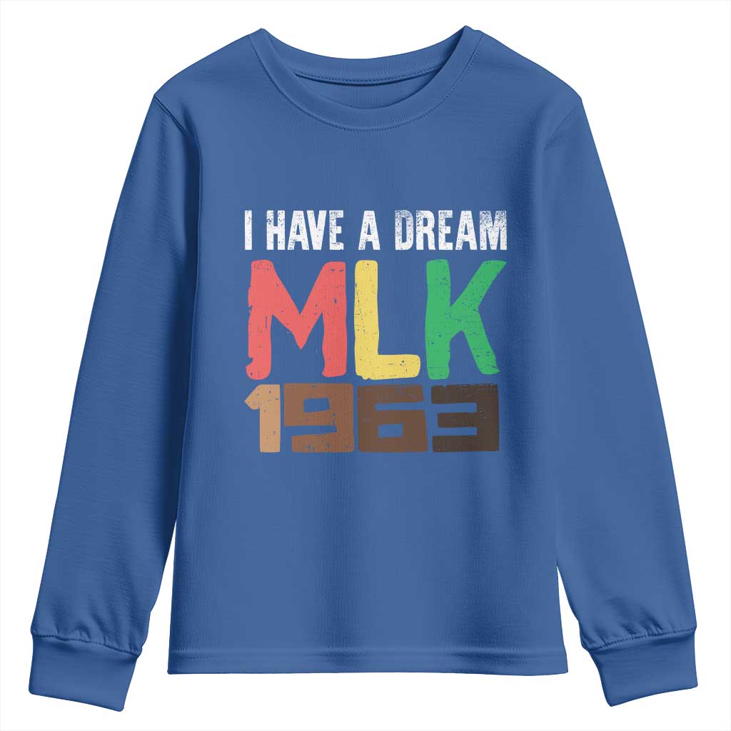 I Have A Dream Martin Luther King Youth Sweatshirt MLK Day 1963 Speech TS11 Royal Blue Print Your Wear