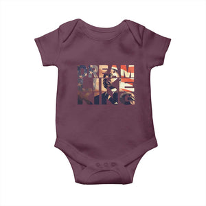 Dream Like King Dr. Martin Luther King Baby Onesie MLK Day Vintage American Flag TS11 Maroon Print Your Wear